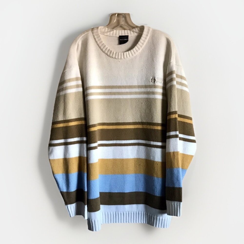 Southpole Men's Vintage Striped Long‎ Sleeve Sweater Size XL